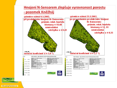 Hnojení N-Sensorem zlepšuje vyrovnanost porostu - pozemek Kněžháj (zobrazeno 84x)