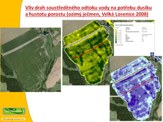 Vliv drah soustředěného odtoku vody na potřebu dusíku a hustotu porostu (ozimý ječmen, 2008) (zobrazeno 77x)